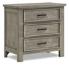 Levi Bedside 3-Drawer Dresser, 30\"W x 30\"H, Wood - Drift Grey