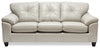 Made in Canada Addison 86\" Leather-Look Fabric Sofa with Removable Seat Cushion and Tufting - Beige