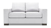 Made in Canada Customizable Sofa Lab Track  62\" Linen-Look Fabric Loveseat with Track Arms - Pax Ice White