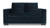 Made in Canada Customizable Sofa Lab Track 62\" Chenille Fabric Loveseat with Track Arms - Luxury Indigo Blue