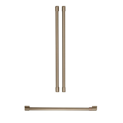 Café 3-Piece Handle Kit for French-Door Refrigerator in Brushed Bronze - CXMB3H3PNBZ