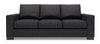 Made in Canada Customizable Sofa Lab Track 85\" Chenille Fabric Sofa with Track Arms - Luxury Charcoal Grey
