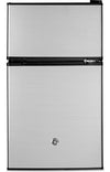 GE 18.8\" 3.1 Cu. Ft. Mini Fridge - Stainless - GDE03GLKLB