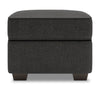 Made in Canada Customizable Sofa Lab Roll 24\" Linen-Look Fabric Ottoman - Luna Kohl Grey