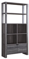 Oscar Owen 36\" Bookcase with Drawer & 6 Shelves - Distressed Grey