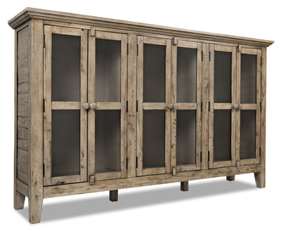 Rocco Wood Accent Cabinet – Large - Rustic style Accent Cabinet in Natural Wood Acacia