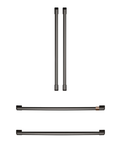 Café 4-Piece Brushed Black Handle Kit for French-Door Refrigerator - CXQB4H4PNBT