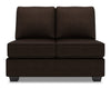 Sofa Lab Roll Armless Loveseat - Luxury Chocolate