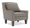 Made in Canada Sofa Lab Customizable Club 29\" Linen-Look Fabric Accent Chair with Wood Legs - Luna Sailor Blue
