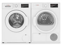 Bosch 300 Series 2.2 Cu. Ft. Front-Load Washer and 4 Cu. Ft. Condensation Dryer
