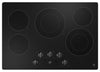 GE 30\" 5-Element Electric Cooktop - Black - JEP5030DTBB