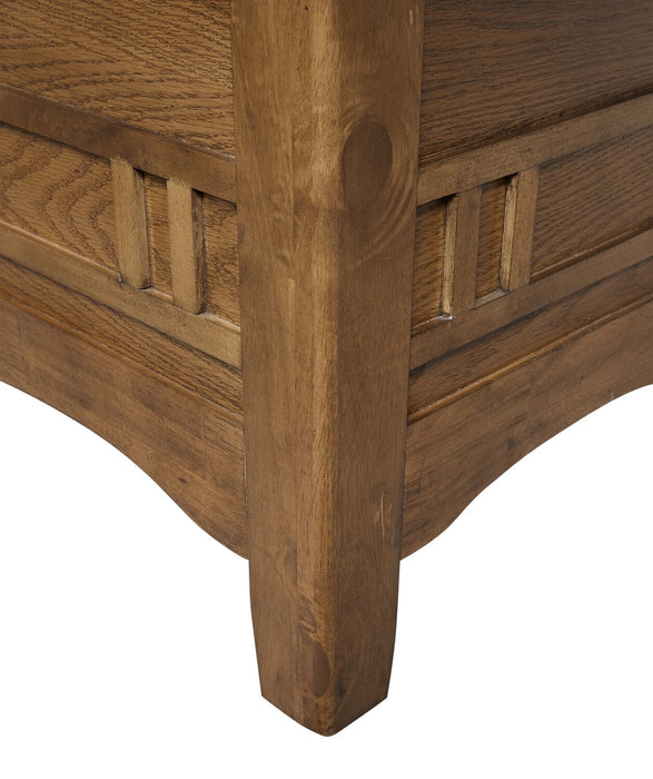 Dena Counter-Height Dining Table with 42-60\"W Extension, Round  - Oak Brown