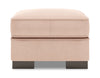 Made in Canada Customizable Sofa Lab Track 24\" Linen-Look Fabric Ottoman - Pax Rose Pink