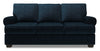 Made in Canada Customizable Sofa Lab Roll 86\" Chenille Fabric Sofa with Rolled Arms -  Luxury Indigo Blue