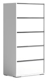 Raia Bedroom Chest of Drawers, 5-Drawer - Made in Italy, 23\"W x 53.5\"H, Modern - White