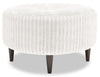 Made in Canada Customizable Sofa Lab The Curve 31\" Fabric Ottoman - Dolphin White