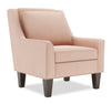 Made in Canada Sofa Lab Customizable Club 29\" Linen-Look Fabric Accent Chair with Wood Legs - Pax Rose Pink