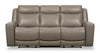 Scott Living Prescott 88.5\" Genuine Leather Power Reclining Sofa with Power Headrests - Grey