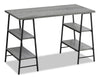 Jonnie 47.25\" Office Desk with Sawhorse-style Legs - Grey
