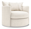Made in Canada Sofa Lab Customizable Nest 41\" Chenille Fabric Swivel Accent Chair - Luxury Sand Beige