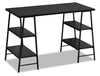 Jonnie 47.25\" Office Desk with Sawhorse-style Legs - Black