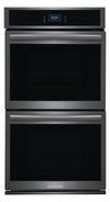 Frigidaire Gallery 27\" 3.8/3.8 Cu. Ft. Electric Double Wall Oven with Total Convection - Smudge-Proof® Black Stainless Steel - GCWD2767AD