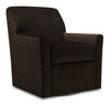 Made in Canada Sofa Lab Customizable Swivel 31\" Chenille Fabric Accent Chair - Luxury Chocolate Brown