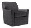 Made in Canada Sofa Lab Customizable Swivel 31\" Chenille Fabric Accent Chair - Luxury Charcoal Grey