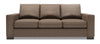 Made in Canada Customizable Sofa Lab Track 85\" Linen-Look Fabric Sofa Bed with Track Arms -  Luna Praline Brown