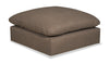 Eclipse Modular 43\" Linen-Look Fabric Ottoman with Feather Down Cushion - Slate Brown
