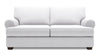 Made in Canada Customizable Sofa Lab Roll 76\" Linen-Look Fabric Condo Size Sofa with Rolled Arms - Pax Ice White