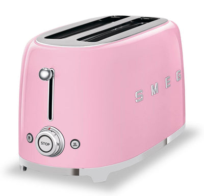 Smeg 4-Slice Long-Slot Toaster - TSF02PKUS|Grille-pain Smeg à fentes longues pour 4 tranches - TSF02PKUS