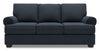 Made in Canada Customizable Sofa Lab Roll 86\" Linen-Look Fabric Sofa with Rolled Arms - Luna Sailor Blue