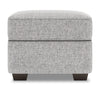 Made in Canada Customizable Sofa Lab Roll 24\" Linen-Look Fabric Ottoman - Luna Domino Grey