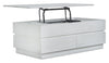 Emir 48\" Modern Lift Top Coffee Table with Storage - Alabaster White Wood