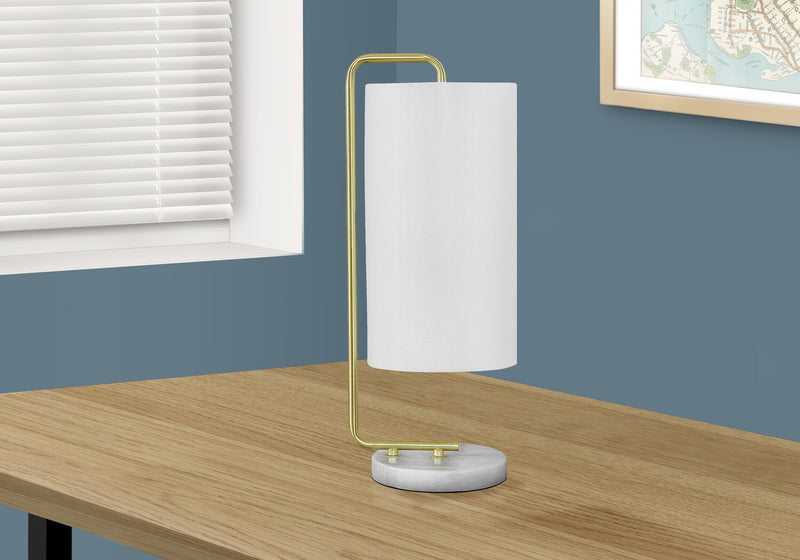 20\" Gold with Marble Base Table Lamp