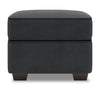 Made in Canada Customizable Sofa Lab Roll 24\" Linen-Look Fabric Ottoman - Pax Pepper Grey