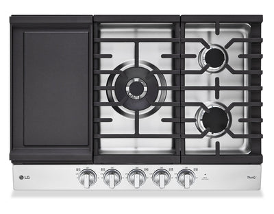 LG 30" Gas Cooktop with UltraHeat™ 22,000 BTU Dual Burner - CBGJ3027S
