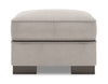 Made in Canada Customizable Sofa Lab Track 24\" Linen-Look Fabric Ottoman - Pax Slate Grey