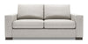 Made in Canada Customizable Sofa Lab Track 75\" Chenille Fabric Condo Size Sofa with Track Arms - Luxury Silver