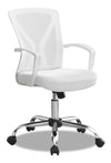 Dominic 23.5\" Office Chair with Mesh Back - White