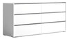 Raia Bedroom 6-Drawer Dresser - Made in Italy, 59\"W x 33\"H, Modern - White