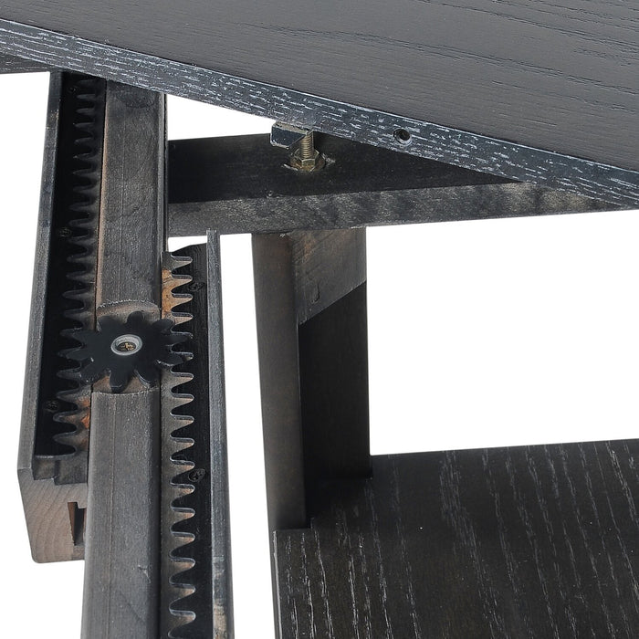 Dena Counter-Height Dining Table with 42-60\"W Extension, Round  - Grey