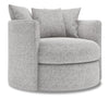 Made in Canada Sofa Lab Customizable Nest 41\" Linen-Look Fabric Swivel Accent Chair - Luna Domino Grey