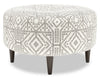 Made in Canada Customizable Sofa Lab The Curve 31\" Fabric Ottoman - Greystone Multicolour
