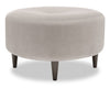 Made in Canada Customizable Sofa Lab The Curve 31\" Linen-Look Fabric Ottoman - Pax Slate Grey