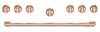 Café Handle and Knob Set for 36\" Range in Brushed Copper - CXPR6HKPTCU