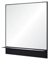 Square Black Mirror with Shelf - 35\" x 35\"