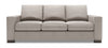 Made in Canada Customizable Sofa Lab Track 85\" Linen-Look Fabric Sofa Bed with Track Arms - Pax Slate Grey