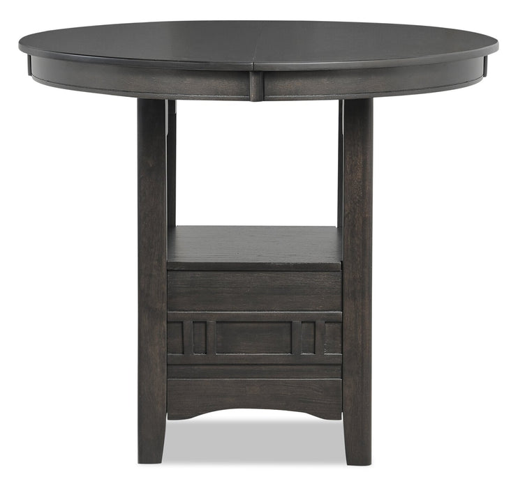 Dena Counter-Height Dining Table with 42-60\"W Extension, Round  - Grey